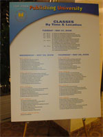 Publishing University time table